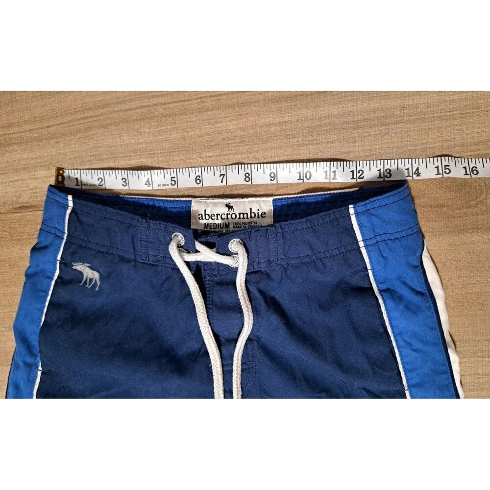 Abercrombie Kids Boys Board Swim Blue Shorts Bermudas- Lined- Size Medium